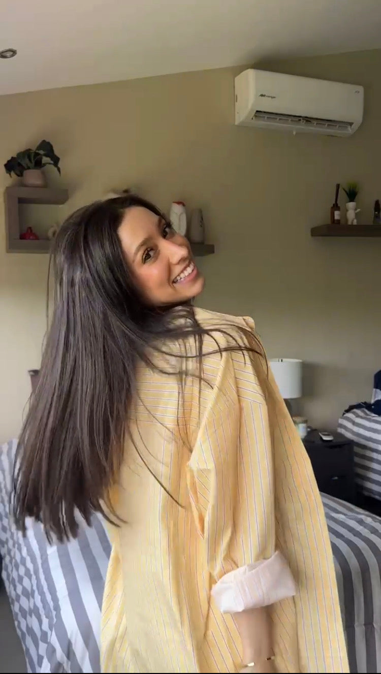 CAMISA FIT OVERSIZED DE MANGA LARGA