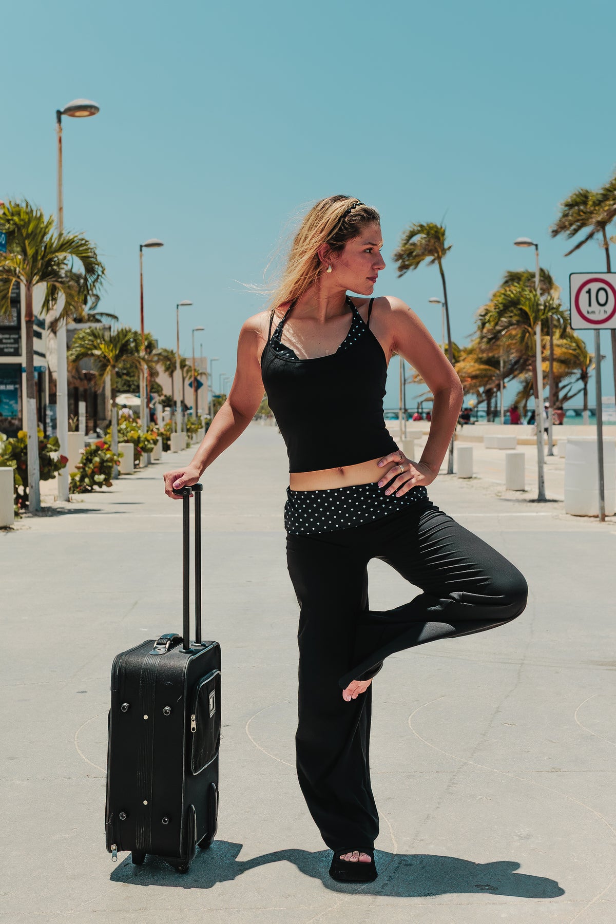 POLKA DOTS SET FLARE PANTS